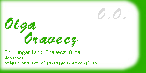 olga oravecz business card